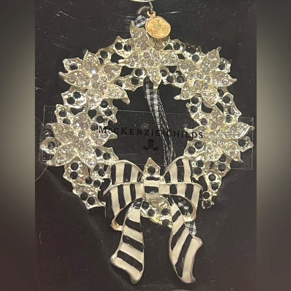 MacKenzie-Childs Silent Night Wreath Ornament.